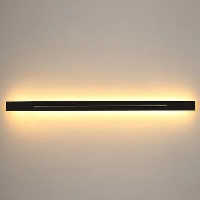 Uplift Picks Nordic LED Mirror Wall Light Gold Black Modern Acrylic Sconce black tri colors 60 Cm 8 W