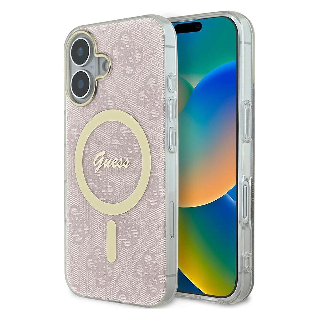 Guess GUHMP16SH4STP iPhone 16 6.1" różowy/pink hardcase IML 4G MagSafe (Apple iPhone 16) (GUE004037-0)