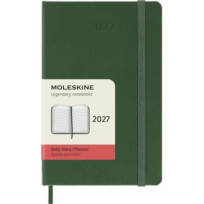 Moleskine 12 Monate Tageskalender 2027, Pocket/A6, 1 Tag = 1 Seite, Fester Einband, Myrtengrün