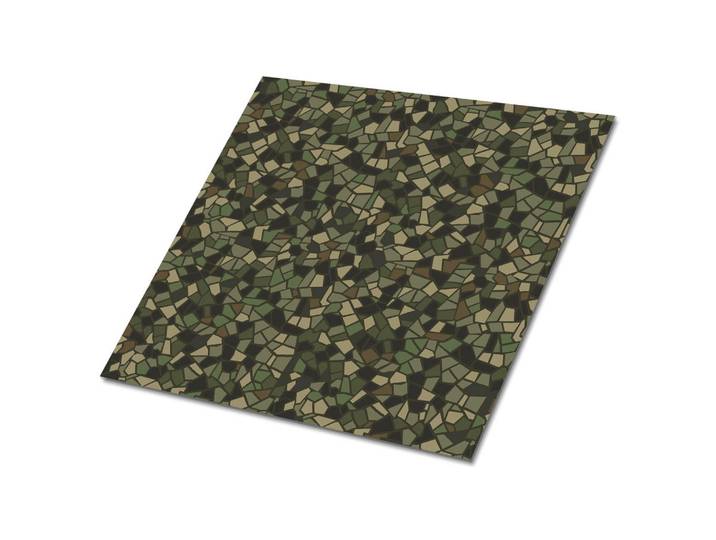 Tulup Selbstklebende Wandfliesen 9 Stück 30x30 cm - Militärisches Mosaik, Grün, Quadratisch, 30x1.6x30 cm, Tapeten & Wandverkleidungen, Wandtattoos & Sticker