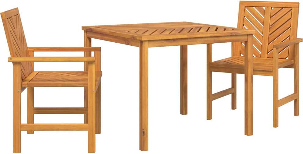Garten Essgruppe 3 pcs Braun Massivholz Akazie