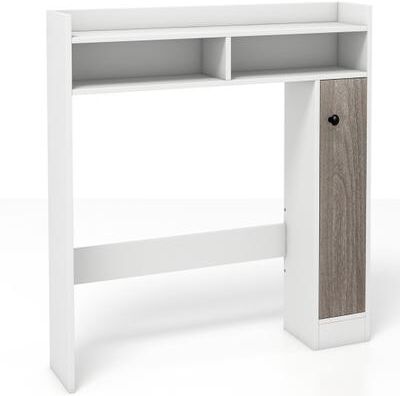 Costway Bathroom Over the Toilet Floor Storage Organizer with Adjustable Shelves-White