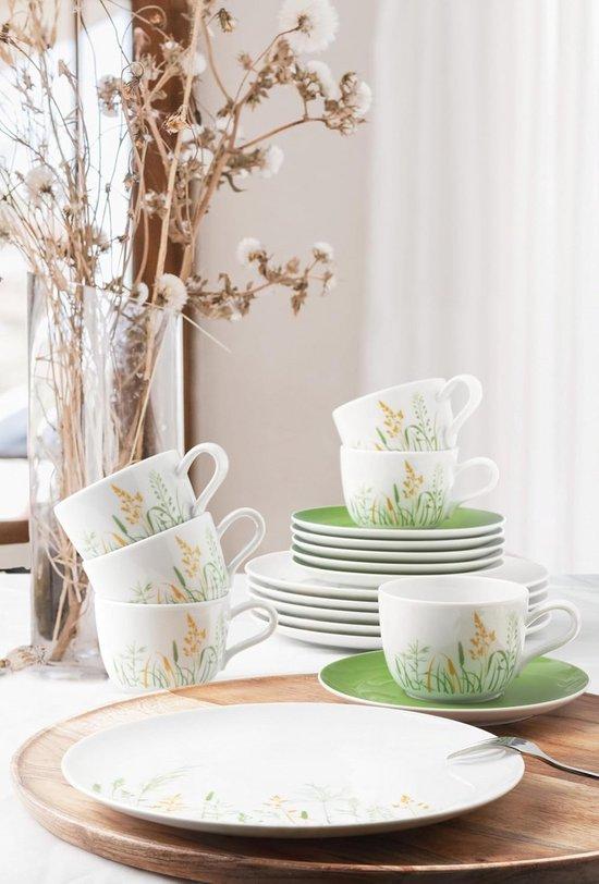 Porzellan Kaffeegeschirr 18-teilig - Für 6 Personen, Komplettset