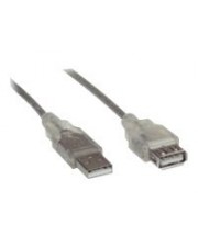 InLine USB-Verlängerungskabel USB M bis W 2.0 2 m beige (34618)