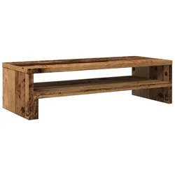 vidaXL Monitorständer Altholz-Optik 54x22x15 cm Holzwerkstoff