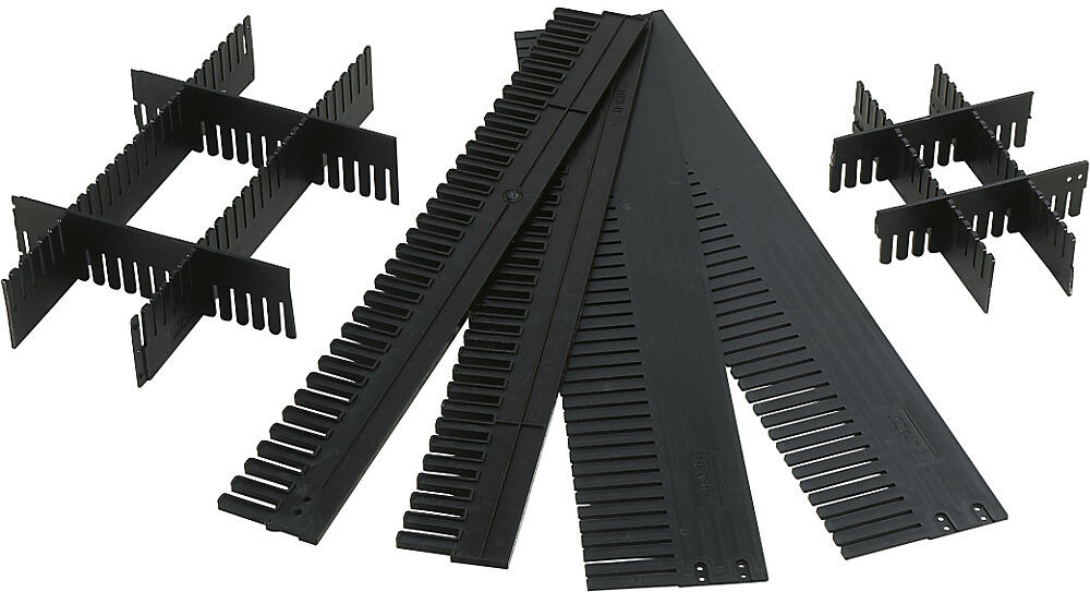 kaiserkraft Unterteiler für Sichtlagerkasten, LxH 1150 x 80 mm, VE 10 Stk