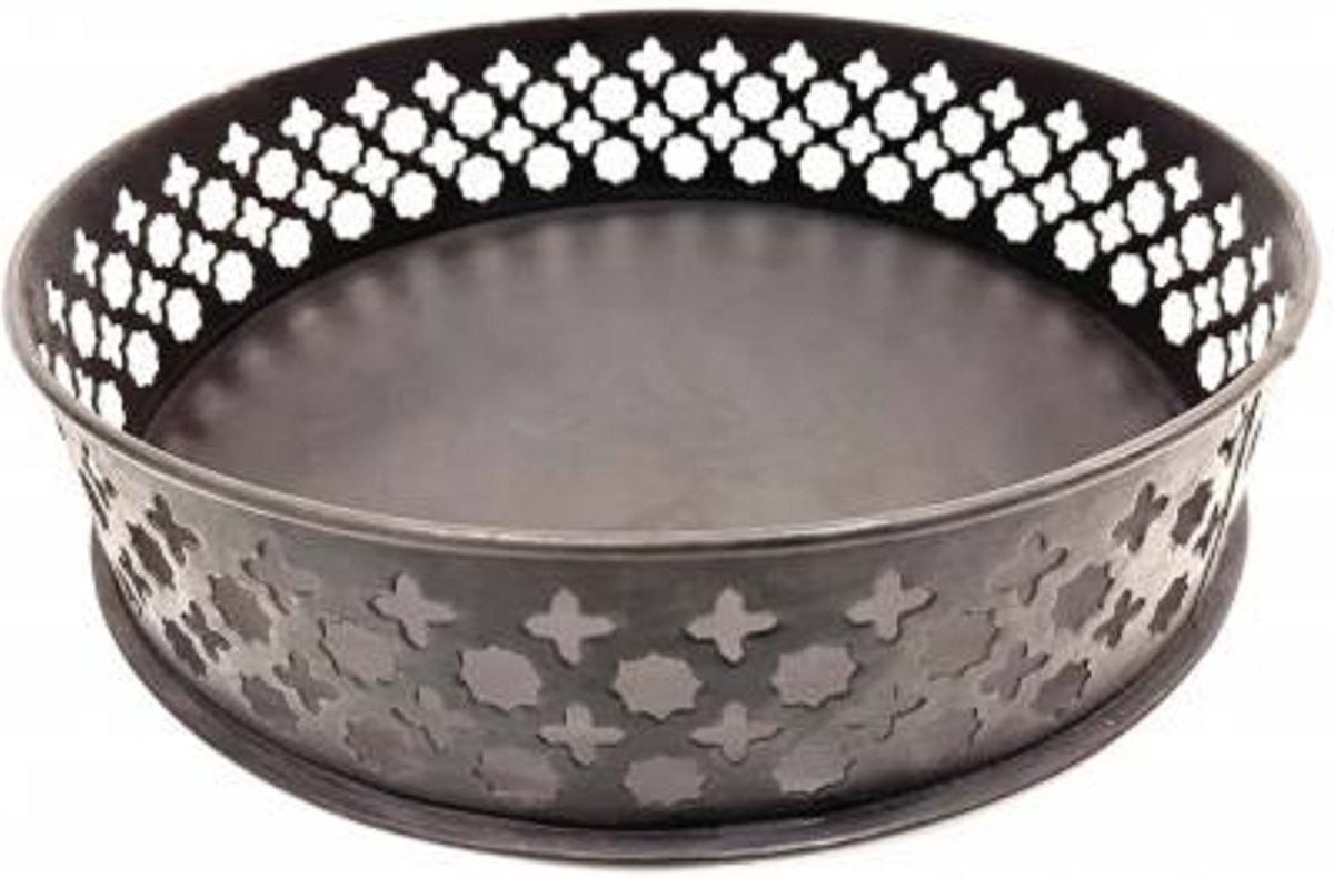 Iron tray metal mand diameter: 24 cm, hoogte: 6 cm