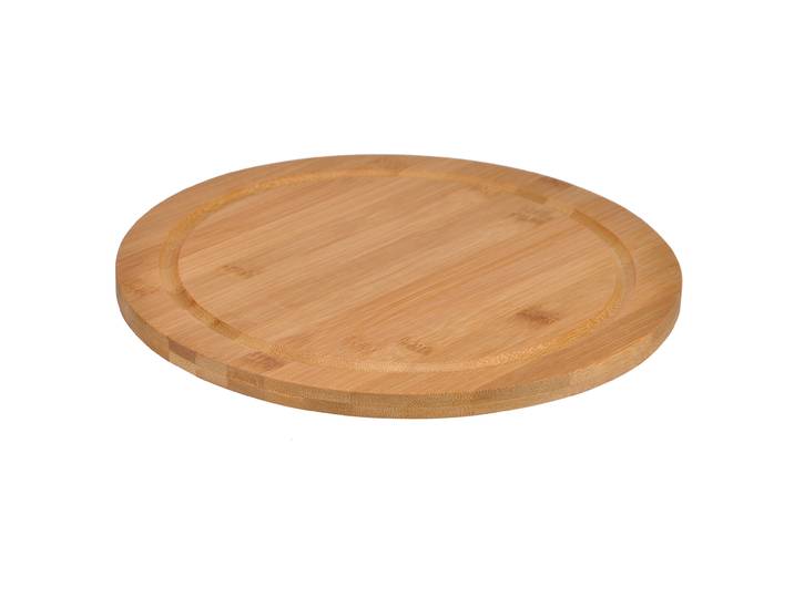 Schneidebrett Bambus, rund, hübsche Maserung. 25 x 25 x 1,2 cm