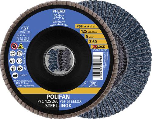 PFERD TOOLS 67666126 Fächerschleifscheibe Durchmesser 125mm 10St.