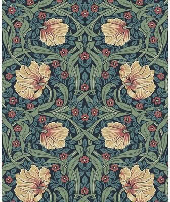 Seabrook Designs Pimpernel Garden Pre-Pasted Wallpaper