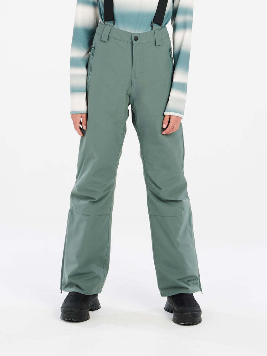 Schneehose PROTEST "Skihose SUNNY JR" Gr. 128, grün (evergrün), Hosen, 128, EURO, Obermaterial: 100% Polyester PES., Schneehose evergrün 128, EURO