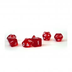 Dice4friends Würfelset Transparent - Red (7) 284752