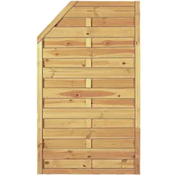T&J Sichtschutzzaun Maxi-Massiv Stufe Sichtschutz Lamellenzaun, 90x150/120 cm