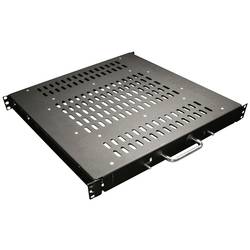Conteg 26205061 19 Zoll Netzwerkschrank-Geräteboden Ausziehbar Geeignet für Schranktiefe: ab 500 mm Schwarz