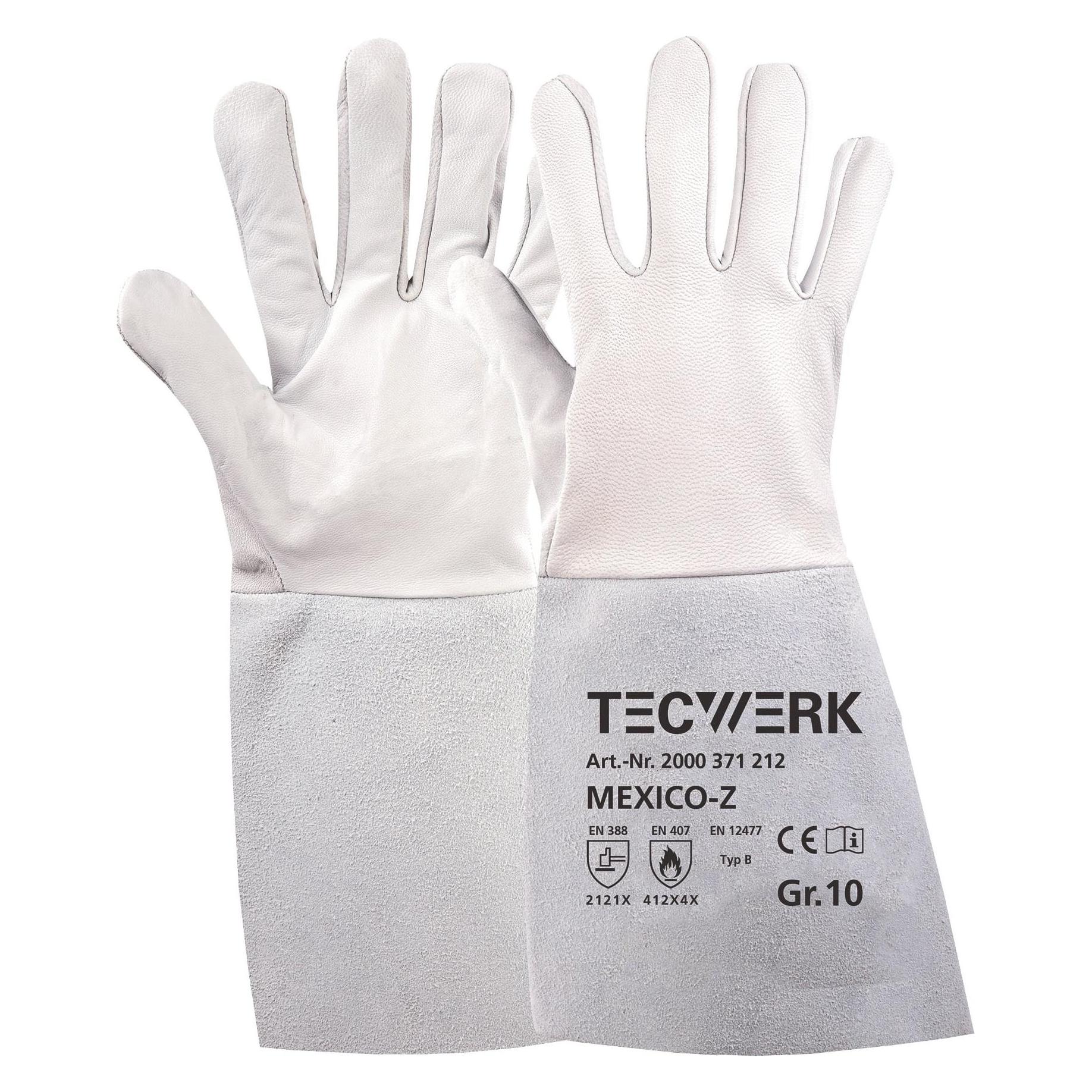 Tecwerk Schweisserhandschuhe Mexico Z Grösse 11 grau EN 388, EN 407, EN 12477 PSA-Kategorie II (11) (2000371220)
