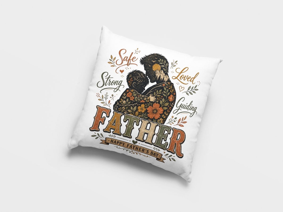 Vaderdag Bloemen Sierkussen - Cadeau voor Papa