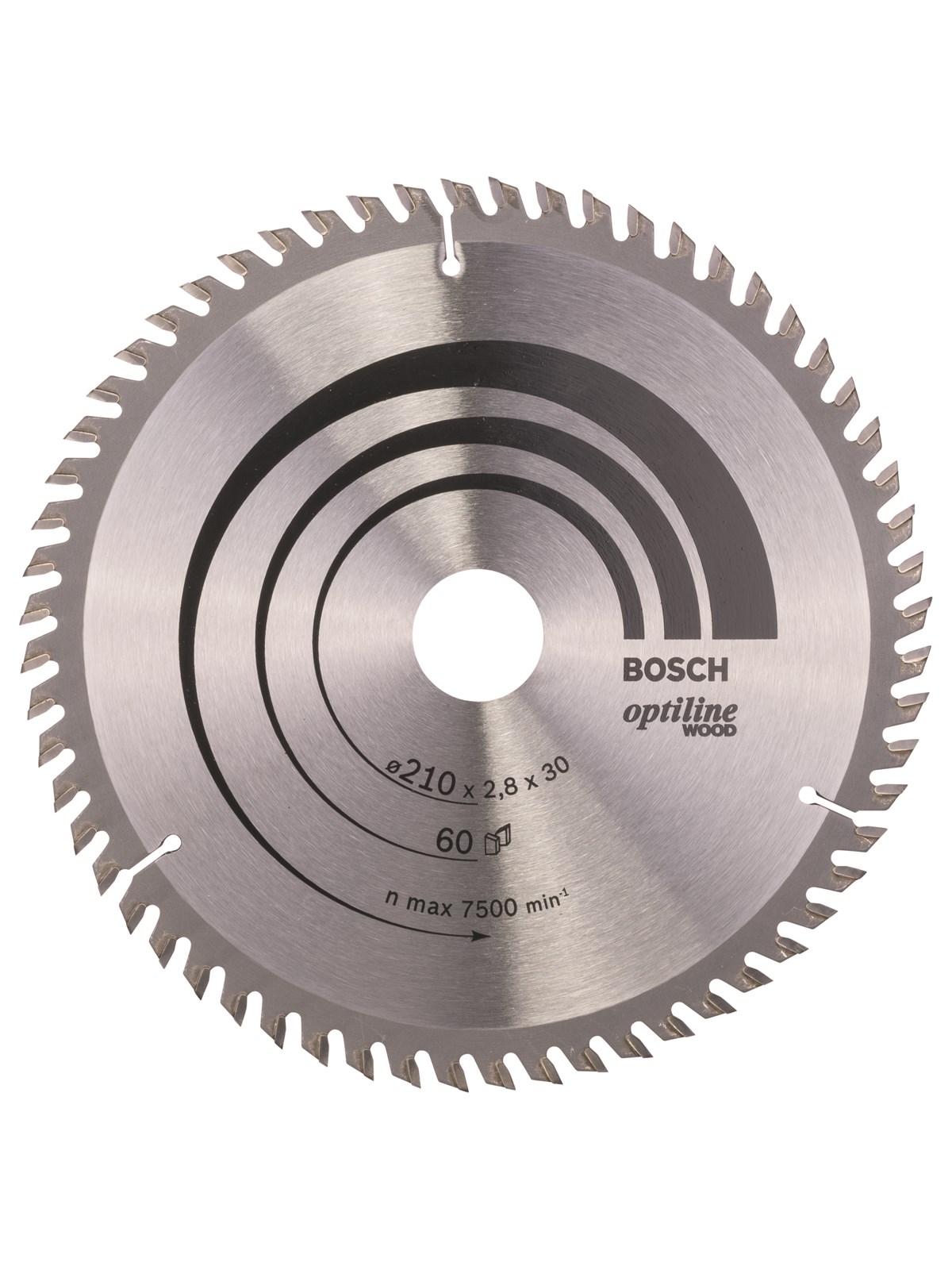 Bosch RUNDSAVKLINGE OPTILINE Ø210X2.8X30MM 60T
