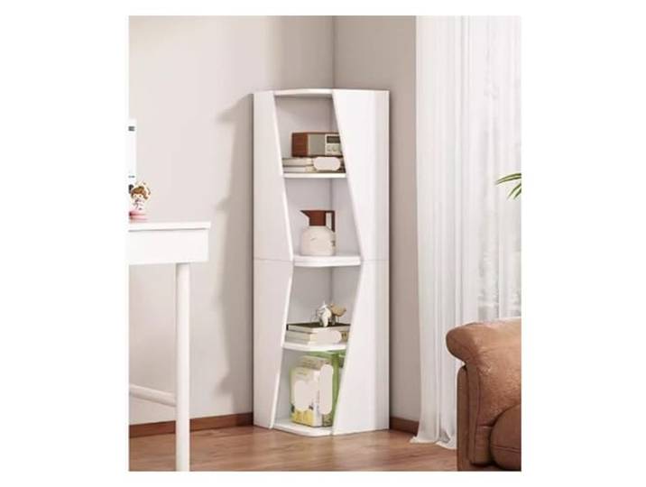 VNCdfhETs Standregal Stilvolles Eckregal for Platzsparende Und Ordentliche Aufbewahrung zur Organisation und Aufbewahrung(White,30x30x120cm)