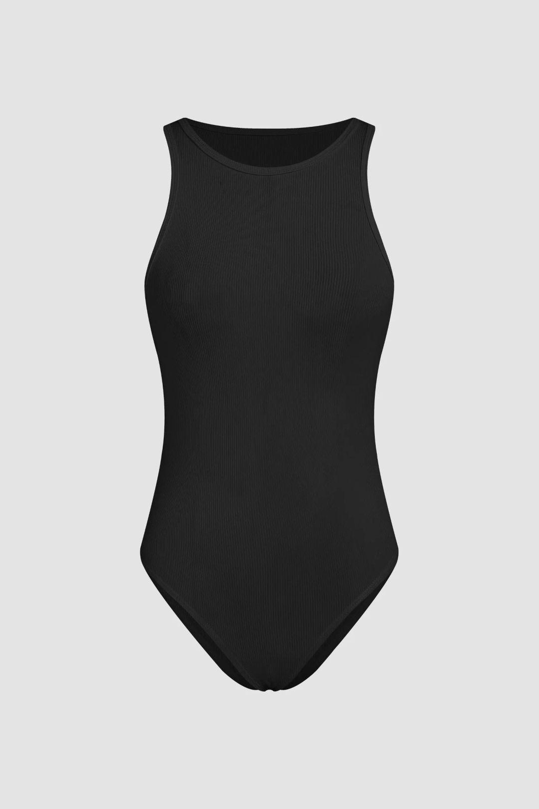 Hiccup Basic Body mit Rundhalsausschnitt - Schwarz