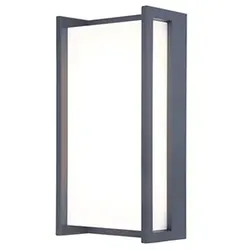 LED Außenwandleuchte Fassadenlampe Wandlampe Anthrazit Aluminium IP54 H 22 cm