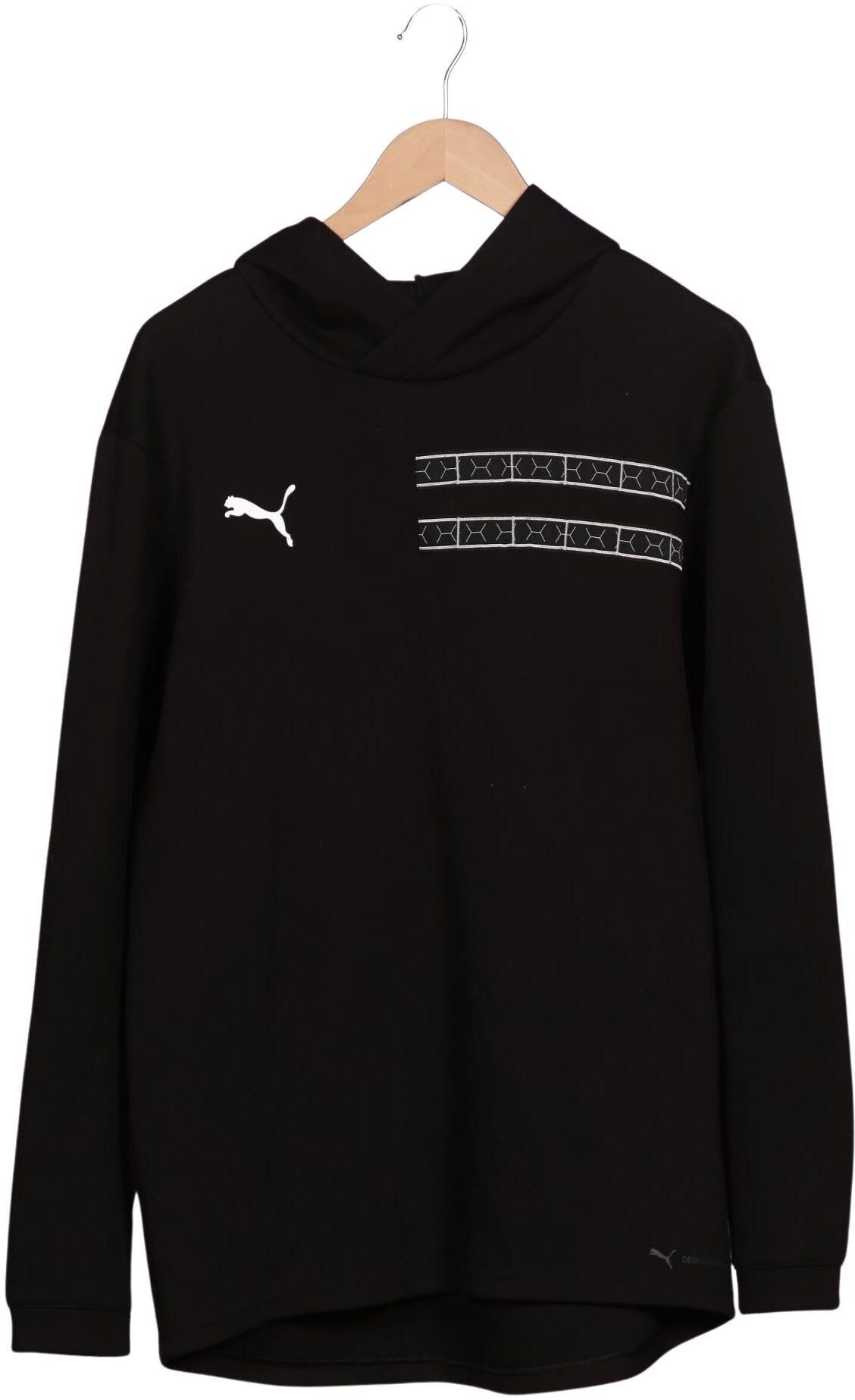 Puma Herren Kapuzenpullover, Schwarz, Gr. L, Baumwolle / Synthetik - Second Hand