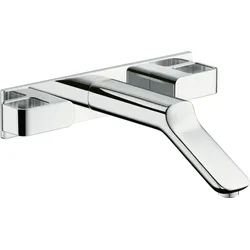 hansgrohe AXOR Urquiola 3-Loch Waschtischarmatur Unterputzmodell mit langem Auslauf, 11043000, Farbe: Chrom