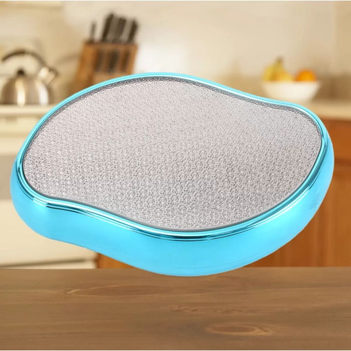INF Mini-Fußfeile aus Edelstahl - Nano-Glas-Hornhautentferner & Fußpflege-Werkzeug Blau