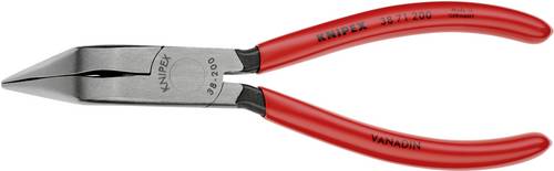 Knipex 38 71 200 Elektronik- u. Feinmechanik Flachrundzange 70° gebogen Vanadium Elektrostahl 200 mm