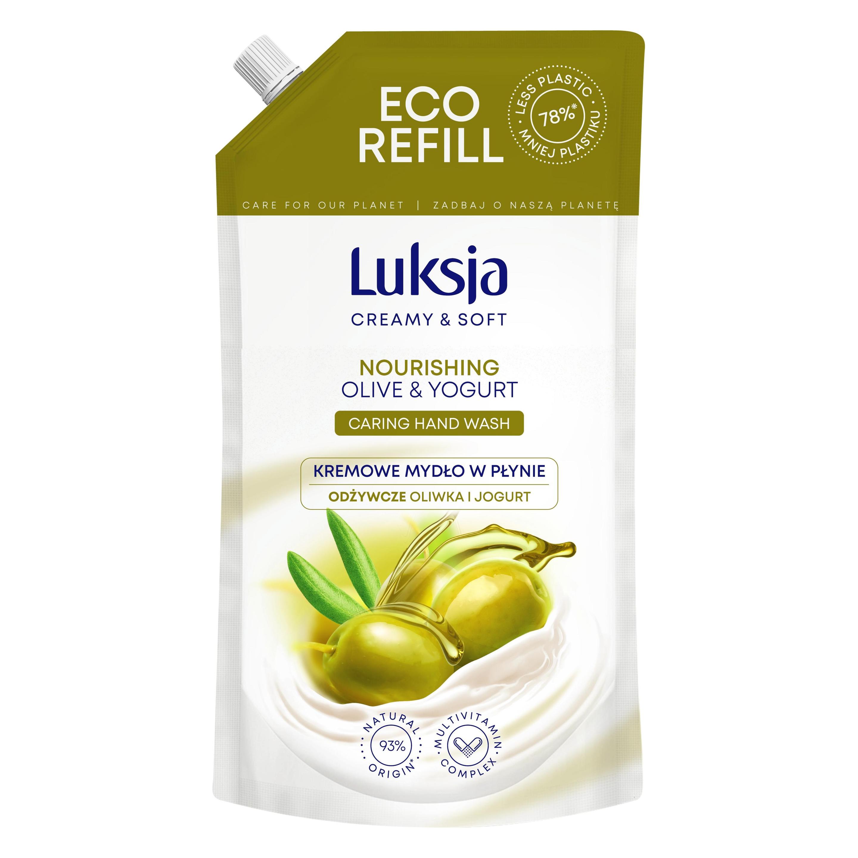Luksja Cremige Flssigseife, Olive, Brhe 900ml (Flüssigseife, Handseife Nachfüllpackung, 900 ml) (44149763)