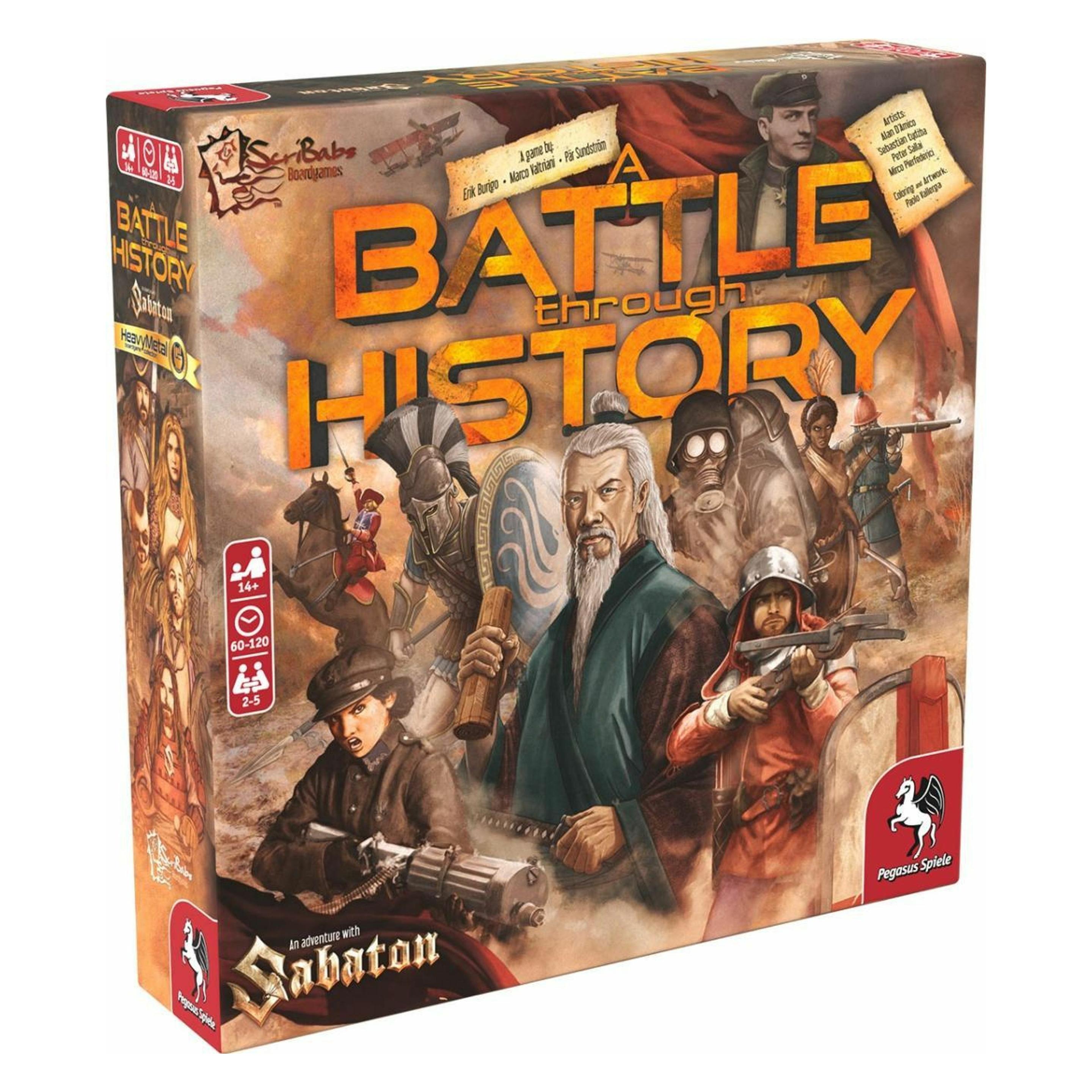 Pegasus 57702G - A Battle through History - Das Sabaton Brettspiel (DE/EN/FR/IT/ES-Ausgabe) (Deutsch, Englisch, Französisch, Italienisch, 2 - 5 Spieler) (57702G)
