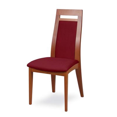 Esszimmerstuhl HOME AFFAIRE "CLIO", rot (kirsch, bordeaux, kirschbaum, bordeaux), B:48cm H:101cm T:58cm, Massivholz, Stühle, Stuhl mit wasserabweisender Stoff