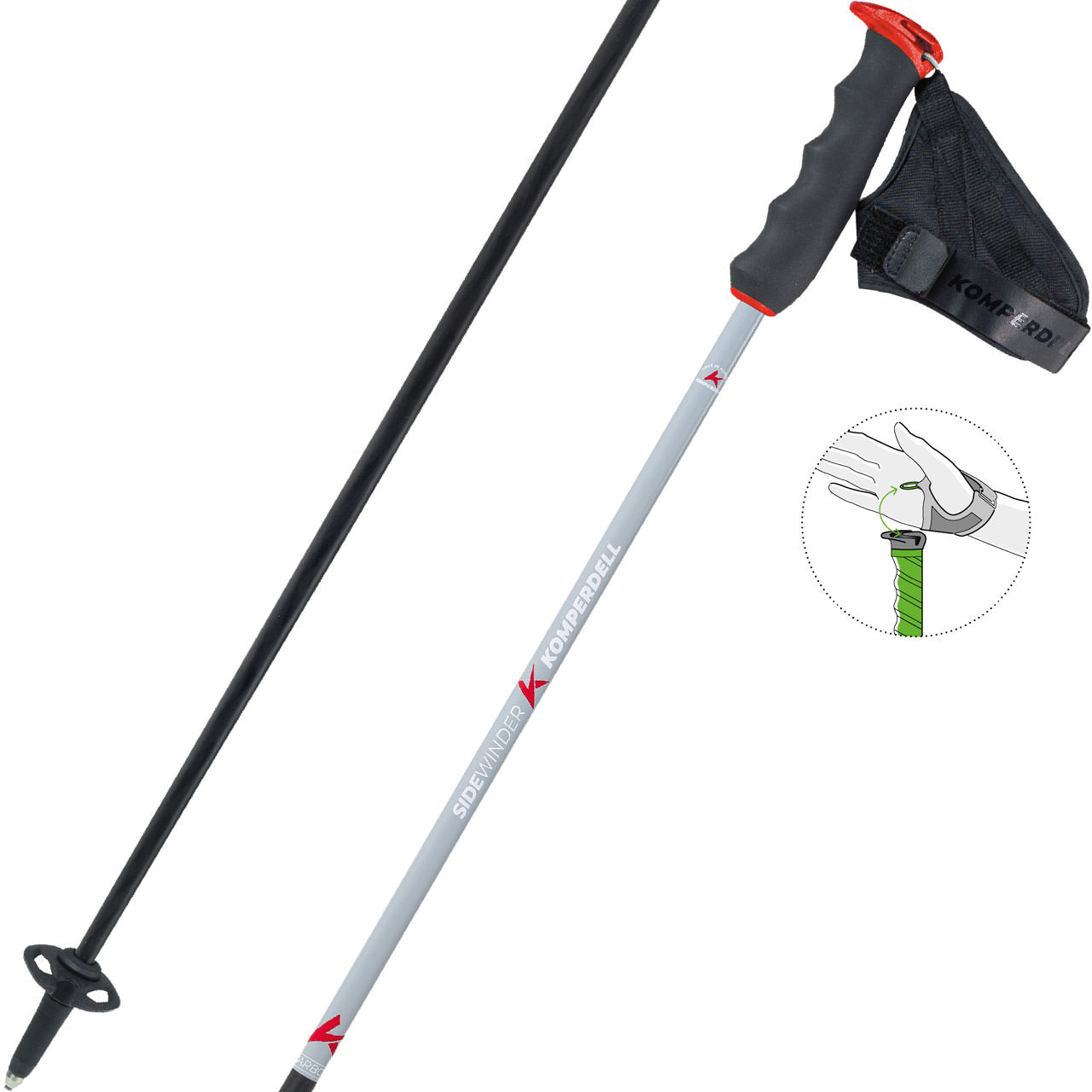 Komperdell Sidewinder Carbon granite grey - 110 cm