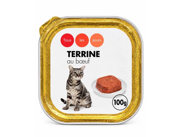 Tous les Jours – Pâté de bœuf pour chats – Barquette de 100 g