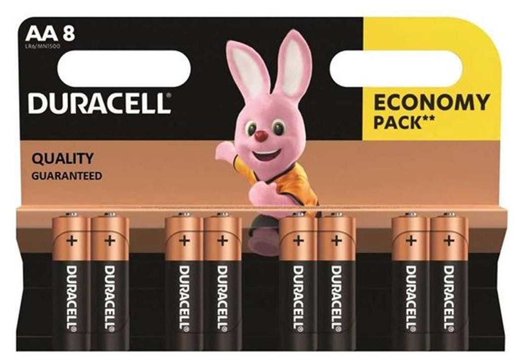 Duracell Basic AA / R6 batterij, 1500mAh, 8 stuks