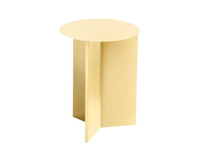 HAY Slit high Beistelltisch Ø35 cm Light yellow