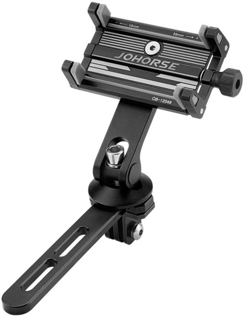 INF Fahrrad-Handyhalter mit integriertem Licht- und Kamerahalter, Aluminiumlegierung, einstellbar 5cm-10cm, 360b0 Rotation