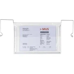 Transpak, Versandtasche + Luftpolstertasche, Drahtbügeltasche Masse 165x245mm A5 Stärke 180μ quer m.Klappe PVC-Weichfolie transparent (200 Stk.)