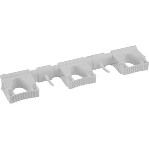 Vikan Gerätehalter Hygienisches Hi-Flex-Wandhalterungssystem, 42cm Wandleiste für Reinigungsgeräte, weiß