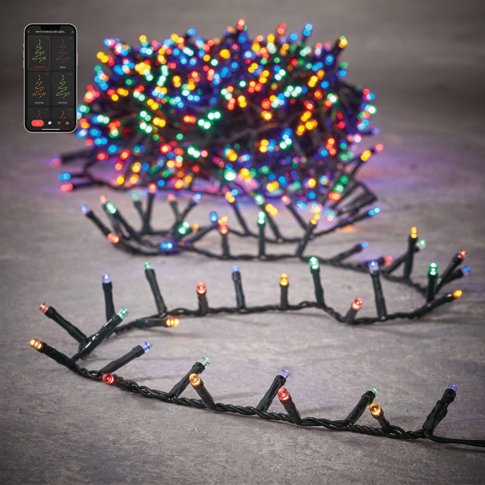 Luca Lighting Luces del árbol de Navidad  Multicolor  H3xB0.5xL2000cm