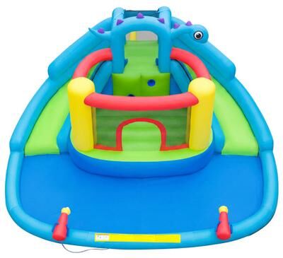 Costway Inflatable Water Slide Park Dinosaur-themed Kids Inflatable Bounce House