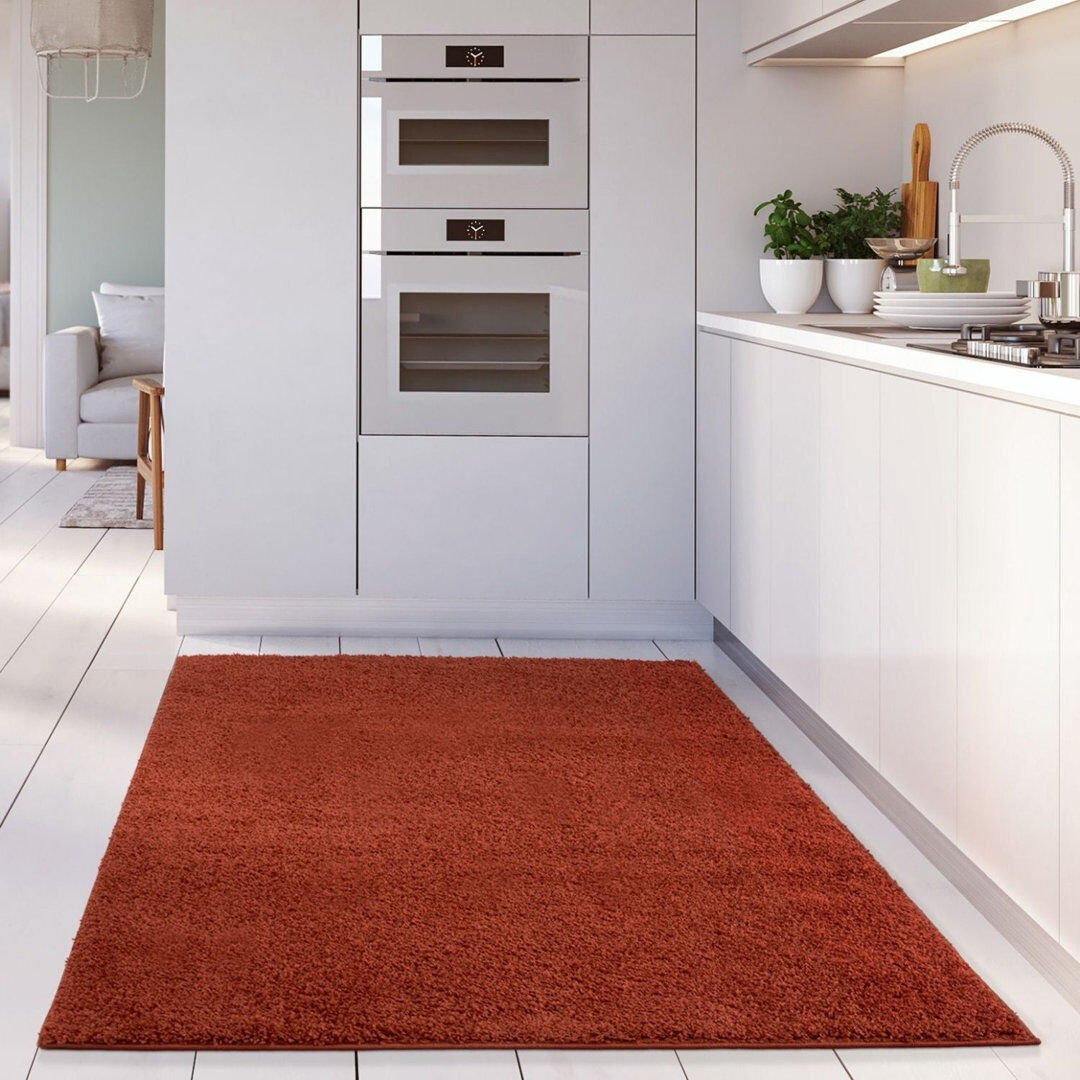 THE RUGS Myshaggy Collection Rugs Solid Design in Terra Terra Rectangle 200 x 290 cm