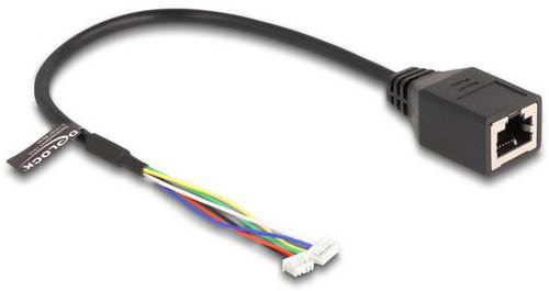 Delock 88007 RJ45 Patchkabel CAT 5e 0.30m Schwarz 1St.