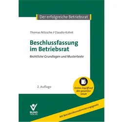 Beschlussfassung im Betriebsrat, Fachbücher von Thomas Nitzsche, Claudio Kahnt