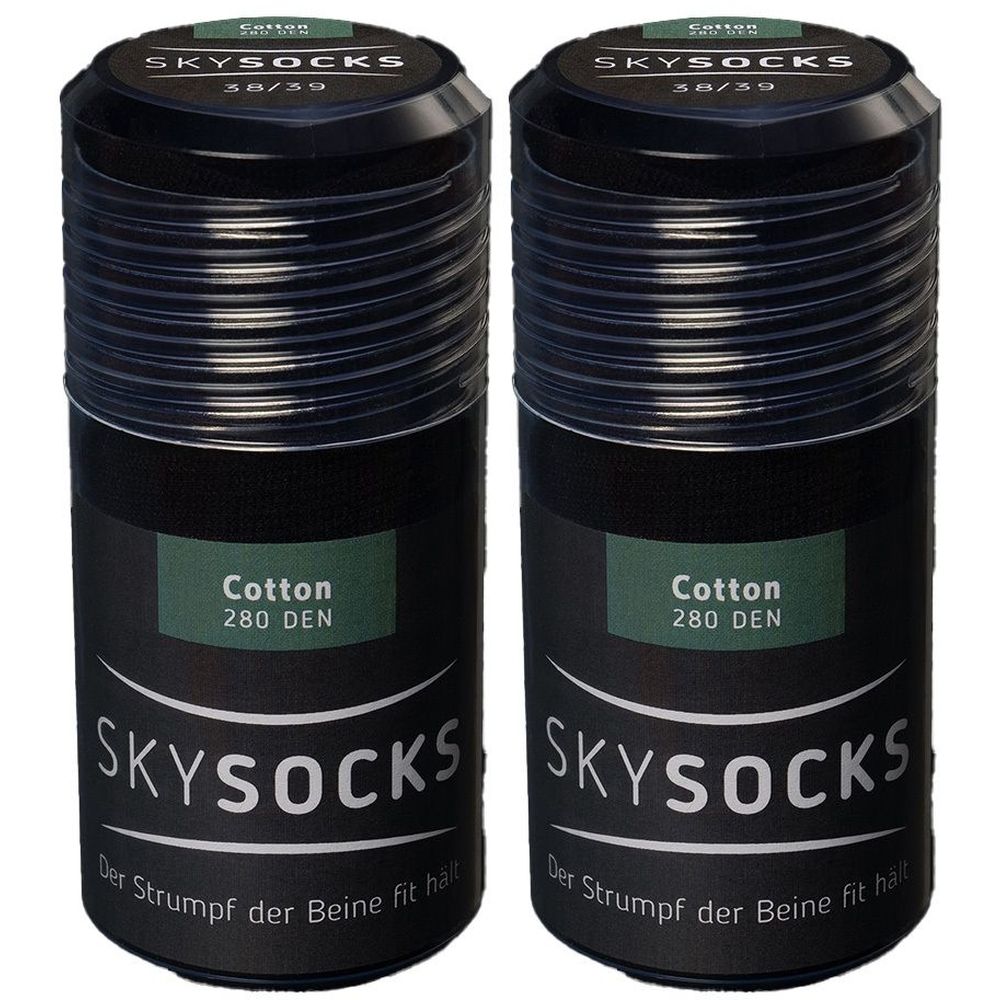 Skysocks Cott Black 42/43 x2 2x2 St