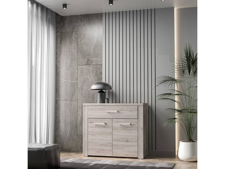 Commode 96 x 83 x 41cm Beige/Marron