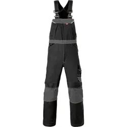 Latzhose Attitude, schwarz/kohle-grau, Größe 52 - schwarz - 52
