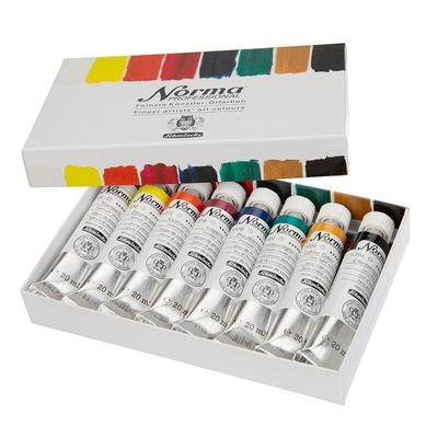 Schmincke Norma Professional Ölfarben, Kartonset, 8 x 20 ml Tuben