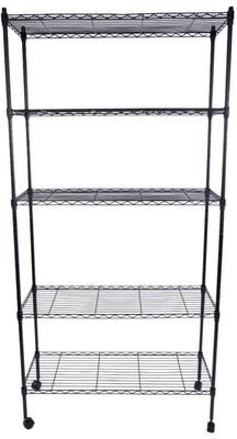 karlinc 5 Tier Rolling Steel Shelving Unit Wire Shelves Garage Shelving Storage Racks