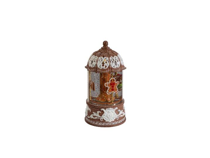 KONSTSMIDE LED Laterne Lebkuchenkarussell, Höhe: 22,3 cm , braun, 1, H: 22,3cm, 1 Stk., Leuchten, LED Laterne