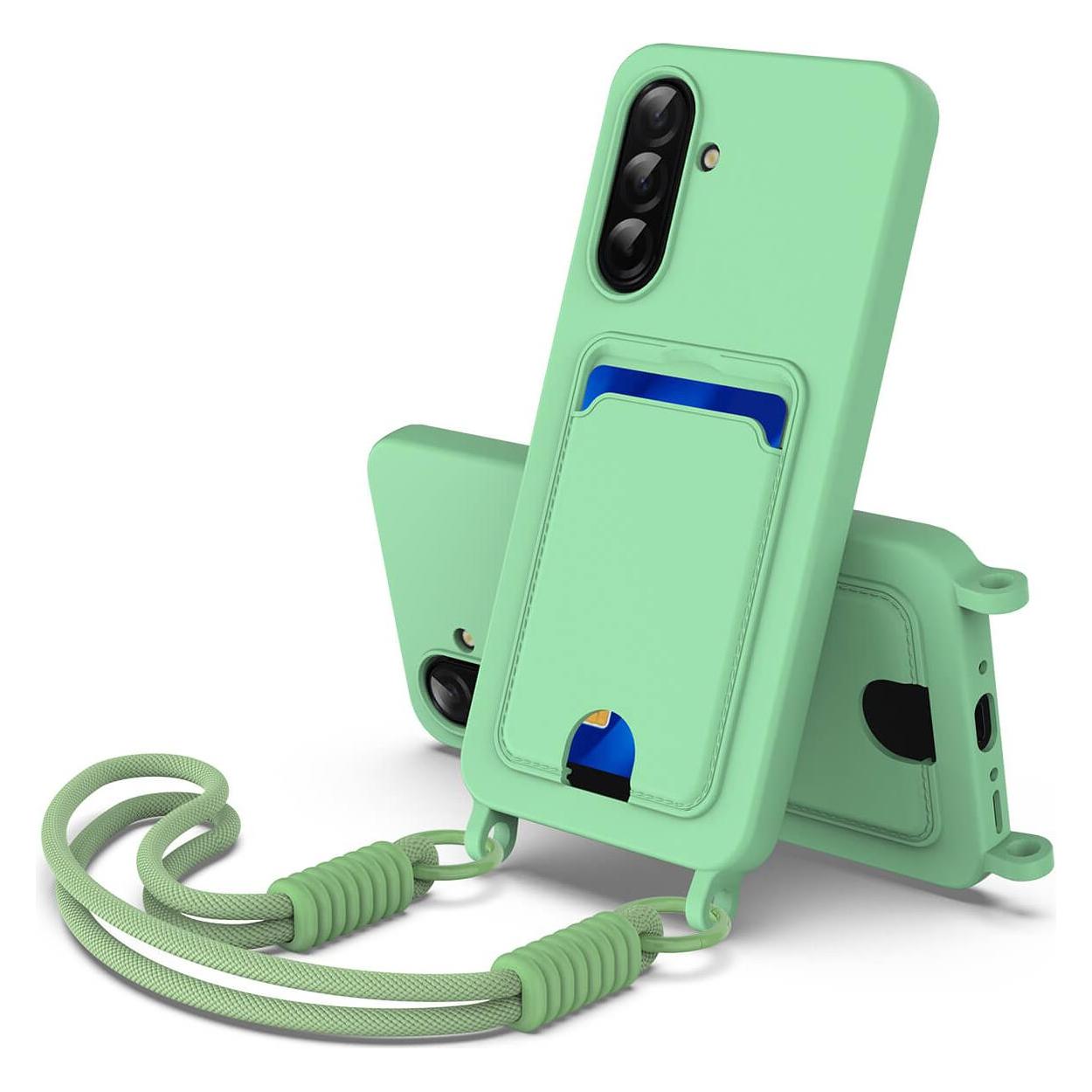 Cover-Discount Galaxy A57 - Silikon Hülle mit Kartenfach & Trageschlaufe (Samsung Galaxy A57) (71258601)